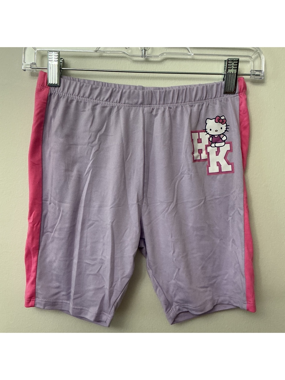 Hello Kitty Girls' Purple and Pink Athletic Shorts Size 12, 95% Polyester 5% Spn